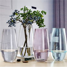 龙蛋大号彩色玻璃北欧ins手工花瓶创意插花瓶客厅餐厅摆件装饰品