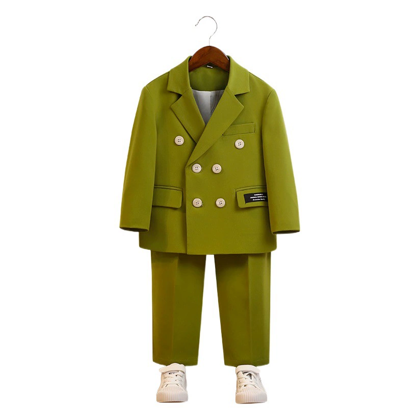 Детский костюм весна-лето новый корейский Костюм Модный повседневный костюм для мальчиков конкурс День Рождения фотография платье