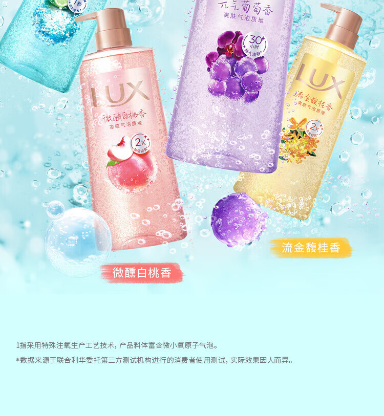 商品详情图_力士气泡爽肤二合一持久留香沐浴露700G男女士香