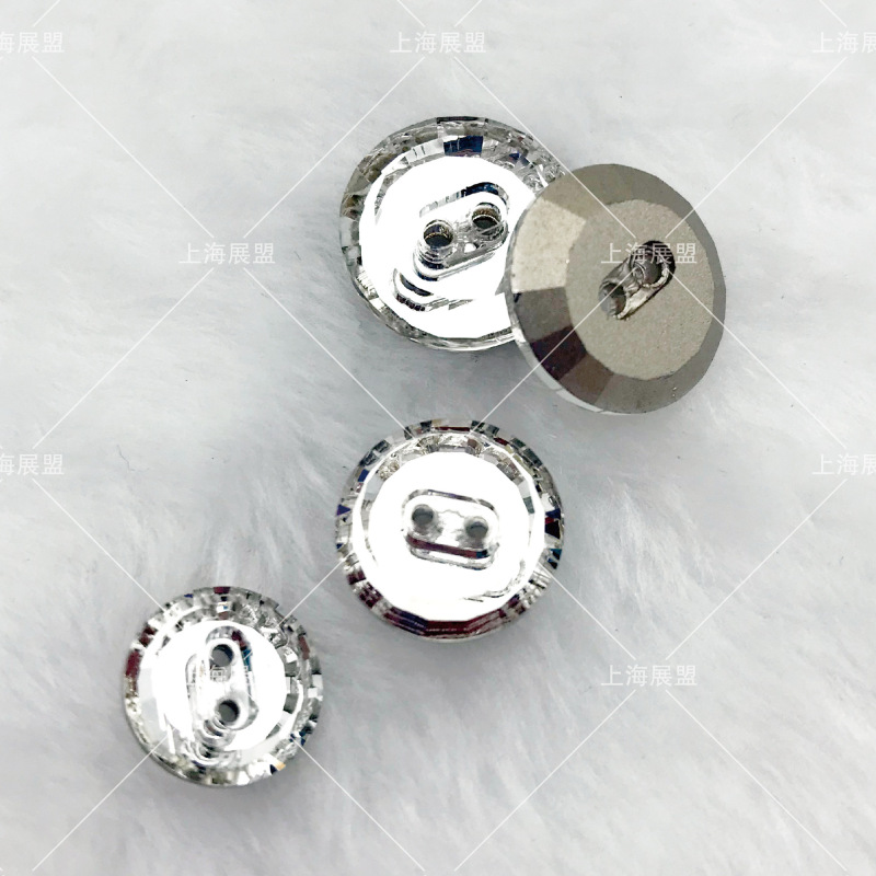 Spot eco-friendly flat two-hole round crystal glass button cashmere sweater diamond button shirt knitwear button Spot eco-friendly flat two-hole round crystal glass button cashmere sweater diamond button shirt knitwear button