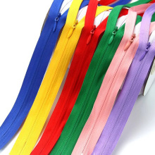 批发现货3号黑白彩色尼龙布边隐形拉链抱枕服装辅料隐形拉链