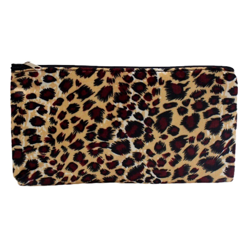 B100 Yiwu Cosmetic Bag Leopard Print Cosmetic Bag Horizontal Square Zipper Women's Cosmetic Bag