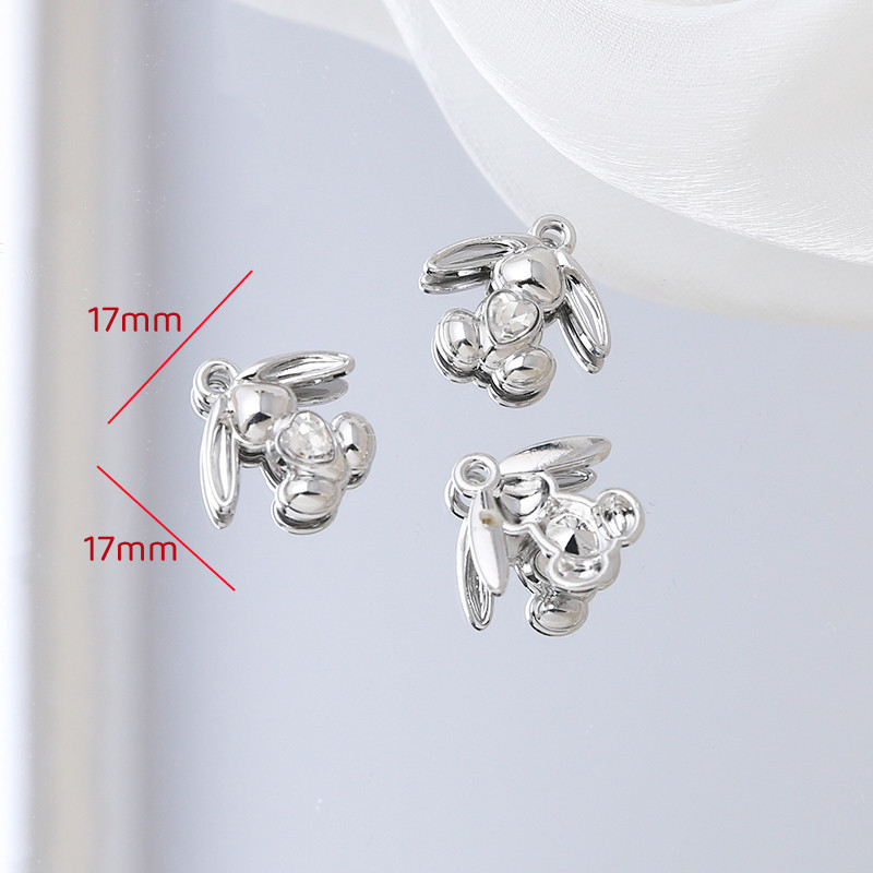 5g Weight Pendant Jewelry Making Type DIY Jewelry Accessories Classification 1 Piece Quantity Alloy Material Heart Shape, Bow Knot Pattern Plating Design Retro, Simple Style Style 1 Piece Alloy Heart Shape Bow Knot Pendant 10