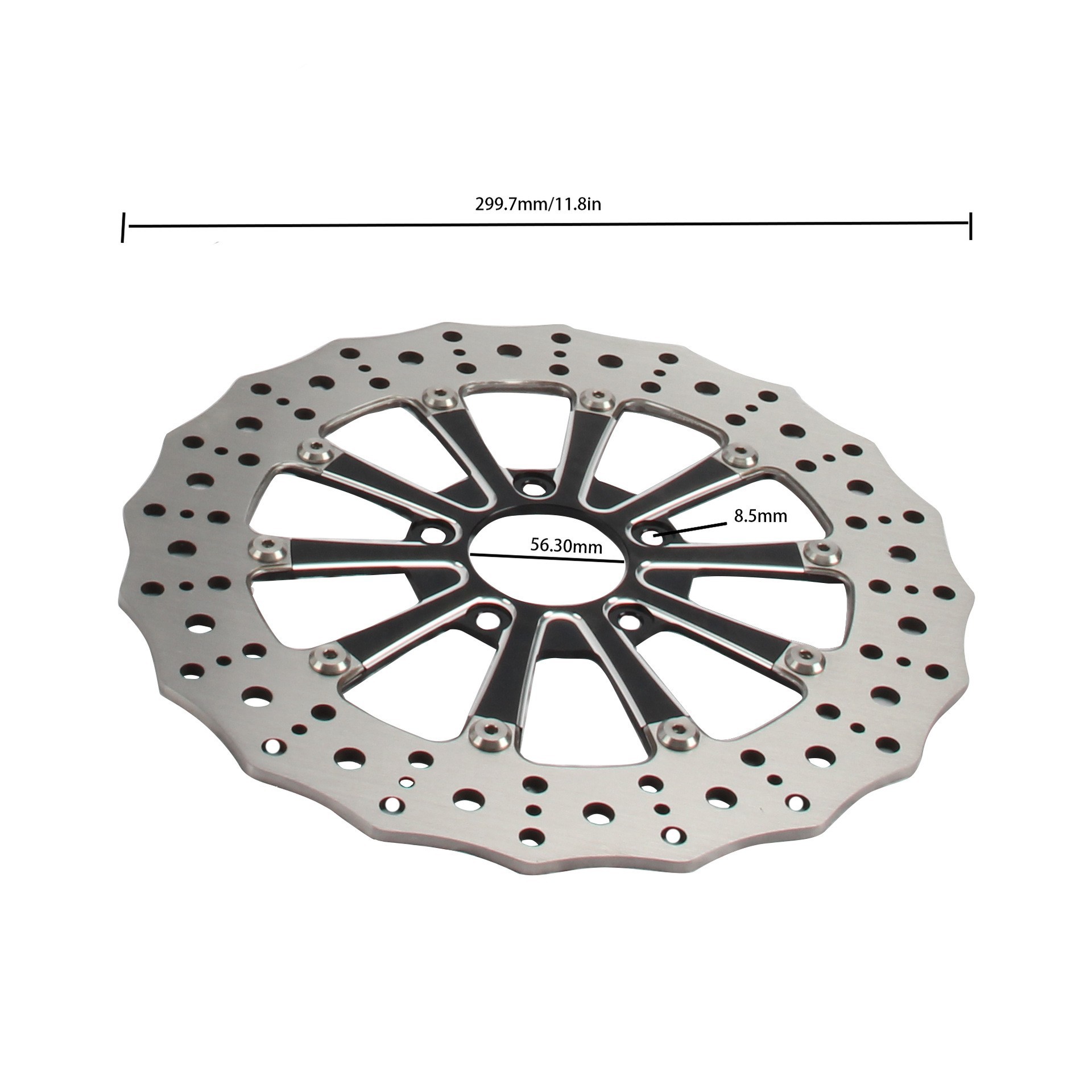 Source factory wholesale 11.8inch front brake disc floating type suitable for Harley Davidson motorcycle modification