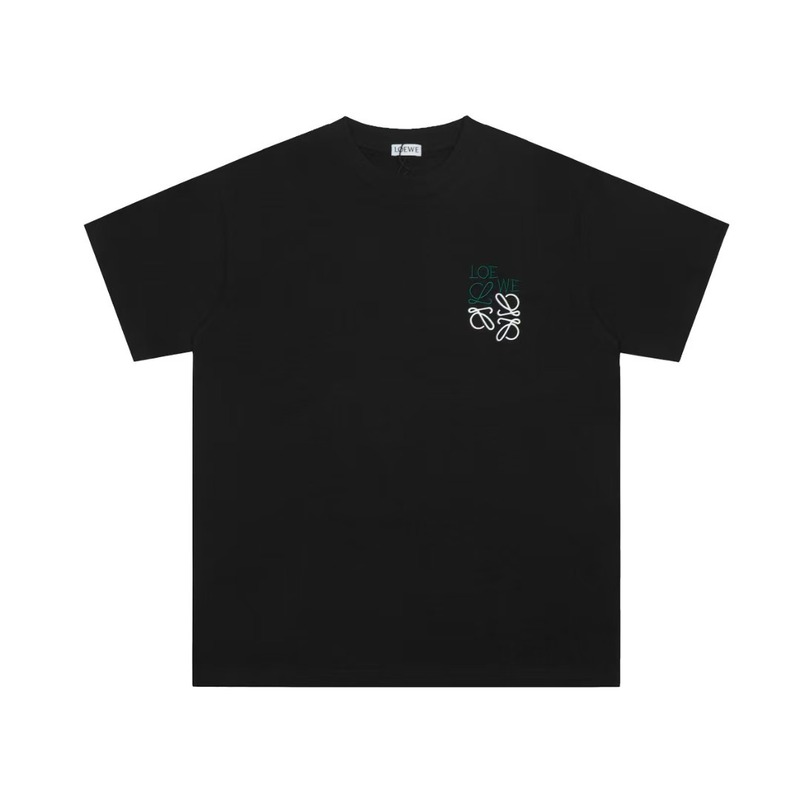 クロスボーダー羅家高品質刺繍ロゴゆるい半袖男女モデルカジュアルファッション百合tシャツ潮牌|undefined
