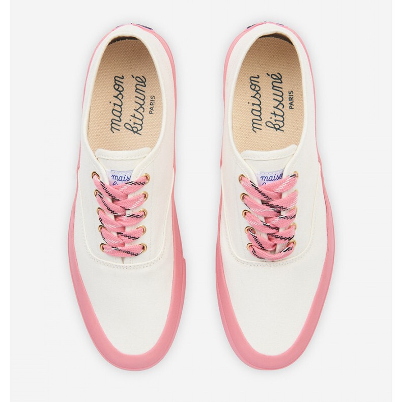 maison kitsune レディース 夏新作 フランス風 小さなキツネ キャンバスシューズ 柔らかい靴底で足が疲れにくい レディース風 白スニーカー|undefined