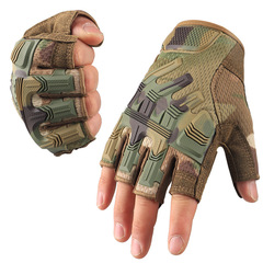 Summer Outdoor Military Enthusiast Technician Tactical Gloves for Hiking, Fitness, Sports, Anti-Slip, Protective, Breathable Half Finger Cycling Gloves