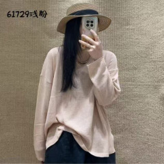 秋季新品外穿长袖针织衫V领毛衣上衣