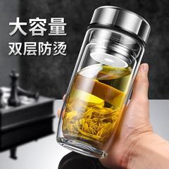 新商品の厚い透明なガチョウの卵のガラスのコップは高温に耐えてお茶を入れます。