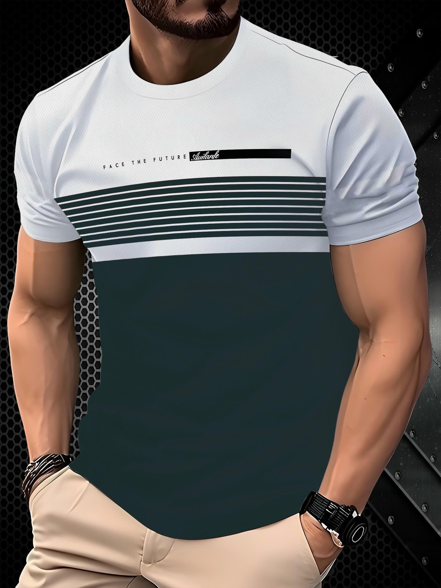 Summer Casual Fashion Men's T-Shirt Trendy 3D Printed Short Sleeve Top Los Angeles Los Angeles Simple Style_viptrois.com
