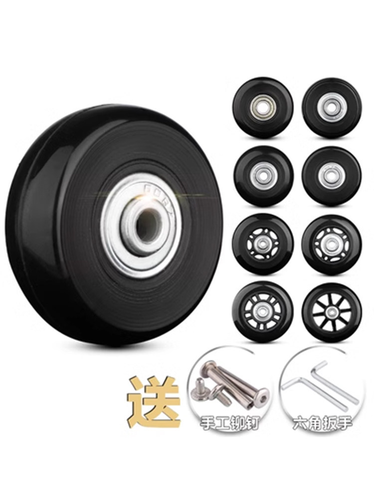 Luggage Suitcase Trolley Case Travel Suitcase Universal Wheel Replacement Wheels Rubber Casters Wheel Rims Repair Parts