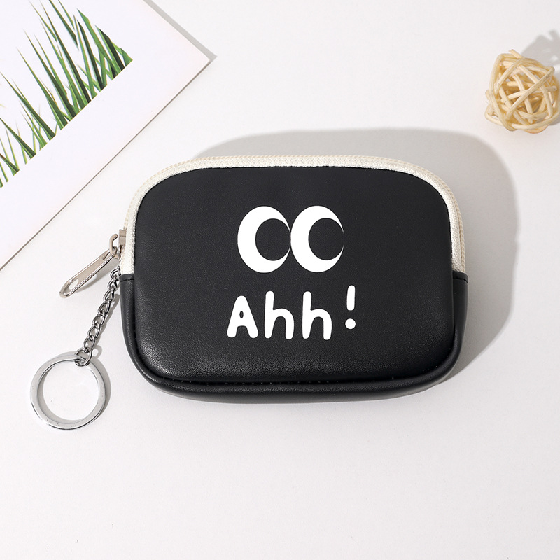 Nuevo dibujo animado lindo bolso de cambio de cuero suave mini bolso de monedas nicho diseño en bolso de almacenamiento de cuero suave mujer