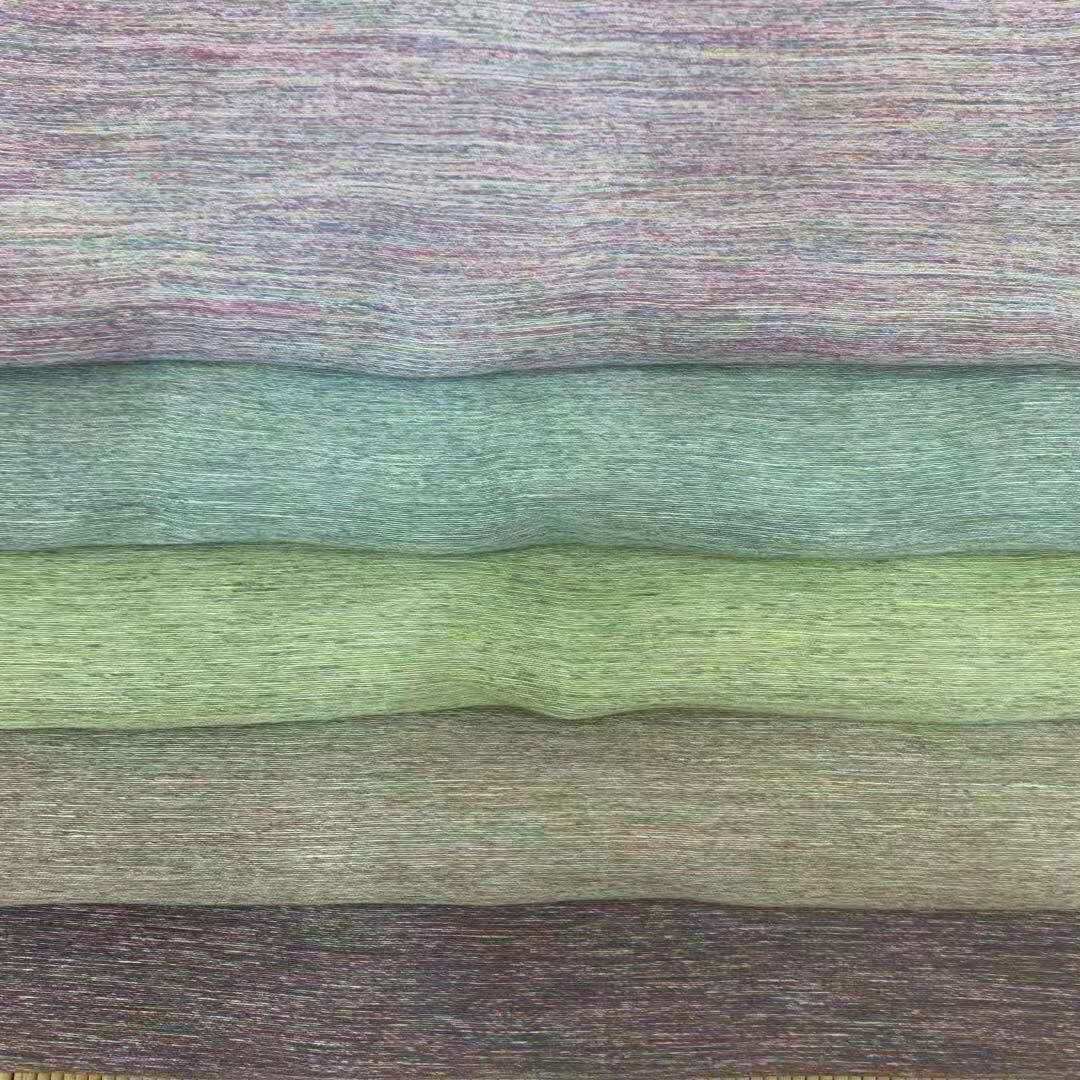 2022新款色织亚麻面料色织锦纶麻彩色麻布料欧美女装小香风面料