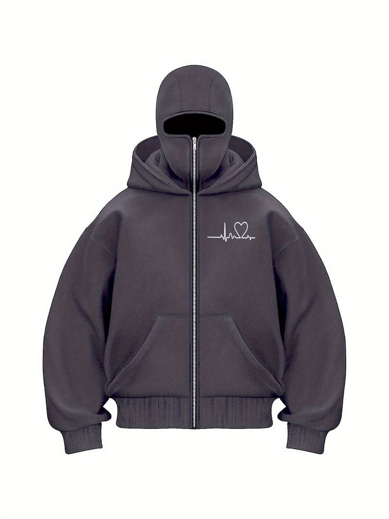 Women's Clothing Retro Loose Fitting Hooded Sweatshirt Women's Streetwear Brand Autumn Winter New Arrivals Heart Pounding Print_ecoleips.com