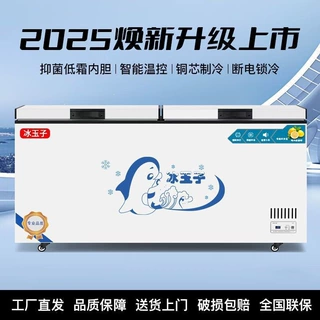 家用商用卧式冰箱冷藏冷冻两用冰柜单温双温节能冷柜包邮速卖通