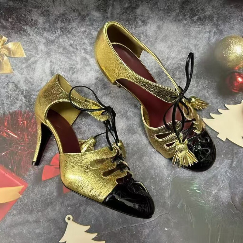 2026 Early Spring New Style Black Suede Roman Lace-Up Fashionable Hollow High Heels 2026 Early Spring New Style Black Suede Roman Lace-Up Fashionable Hollow High Heels