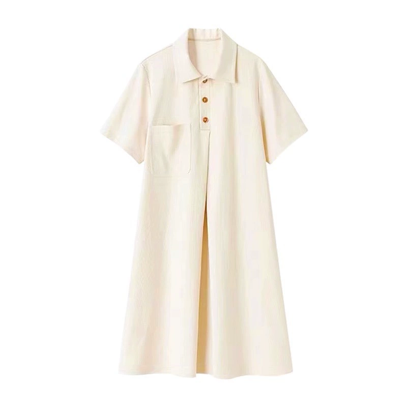 Summer clothing for pregnant, dress, summer skirt, western style, polo collar, with short sleeve, for teenagers, internet celebrity