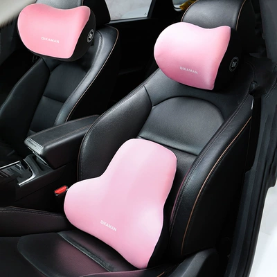 Car Headrest and Lumbar Support Waist support - pink-suit