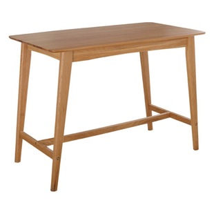 Nordic solid wood bar table home simple wall-mounted high-leg table and chair restaurant milk tea shop long casual long table dining table