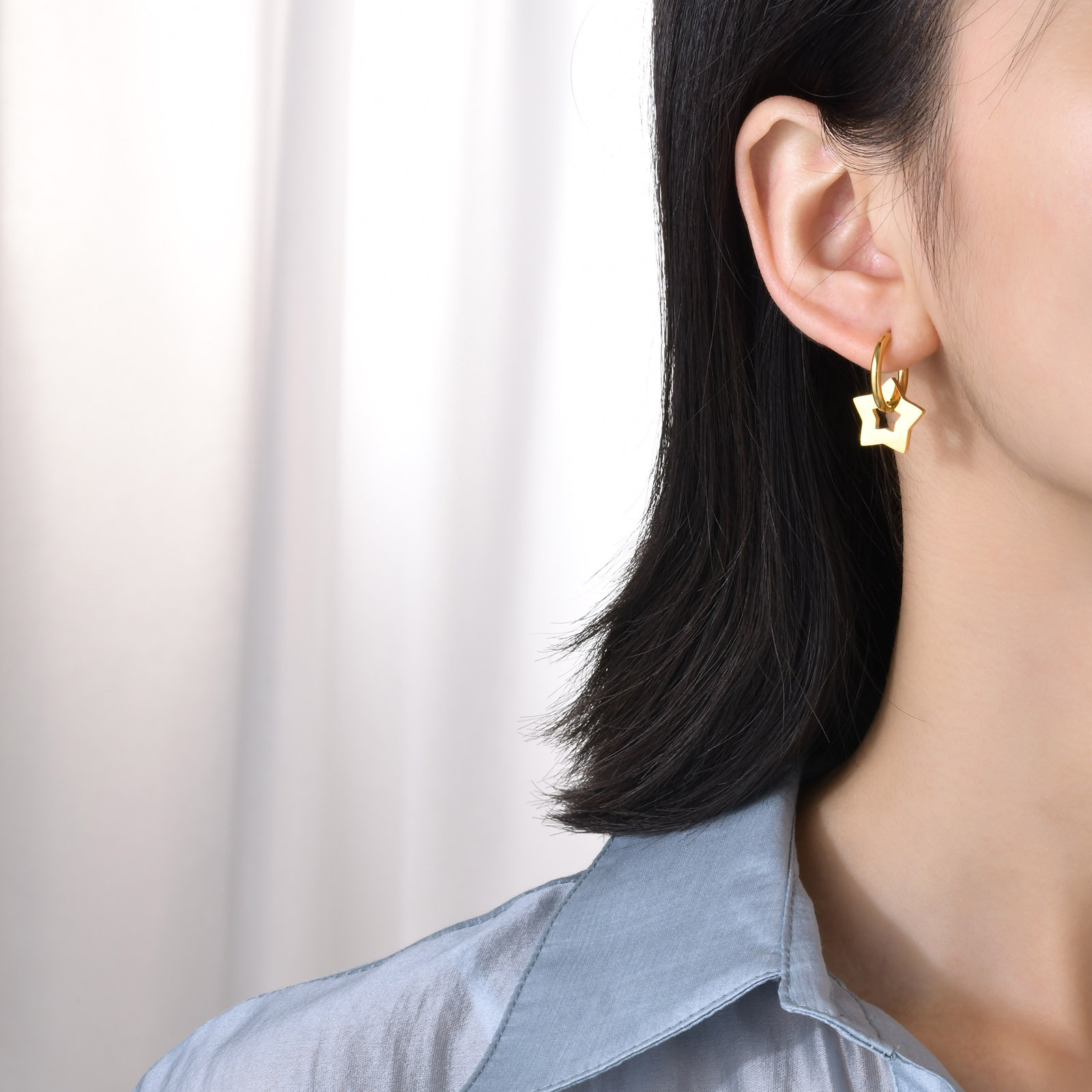 9g Weight 304 Stainless Steel Ear Needle Material Charm Sleeper Hoop Earrings, Drop Earrings Classification 1 Pair Quantity Holiday, Daily Occasion 304 Stainless Steel Material Star, Moon, Heart Shape Pattern Women's Gender Casual, Simple Style Style 1 Pair Casual Simple Style Star Moon Heart Shape 304 Stainless Steel Drop Earrings 21