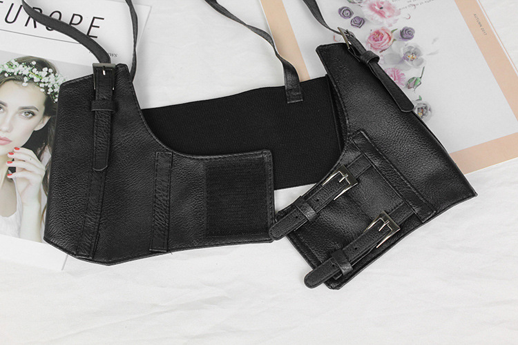 Cinghie esterne per temperamento moda europea e americana Cintura ultra larga Gilet da donna Cintura elastica stile cinturino elastico_voghion.com