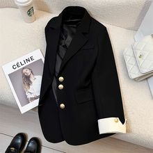 春秋新款小西服日韩休闲西装外套女洋气百搭设计感西服东南亚外贸