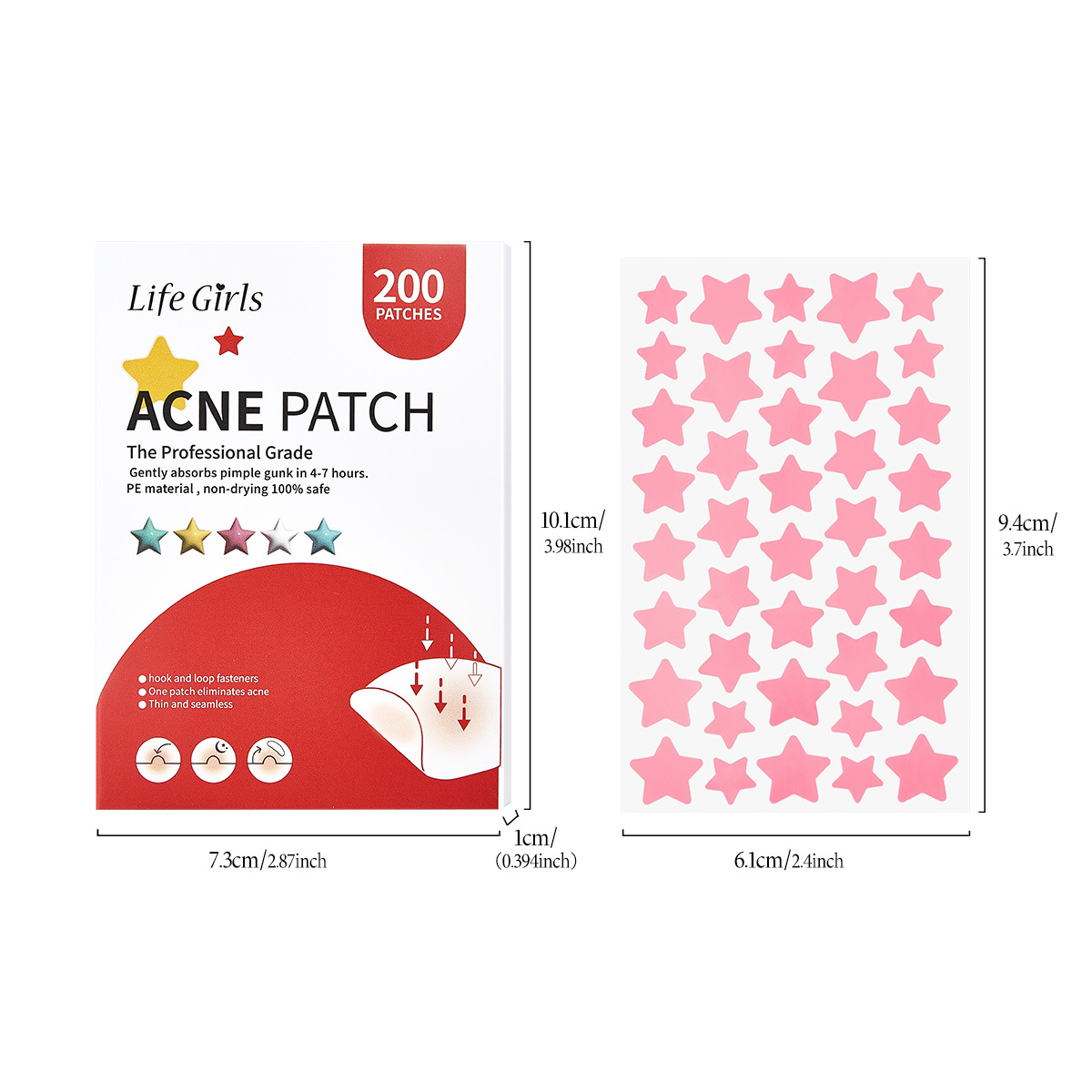 Life Girl Star Acne Paste Pro-Pel Skin Breathable Skin Acne Limpie Acne suave Acne Cross-Border Herramientas de belleza