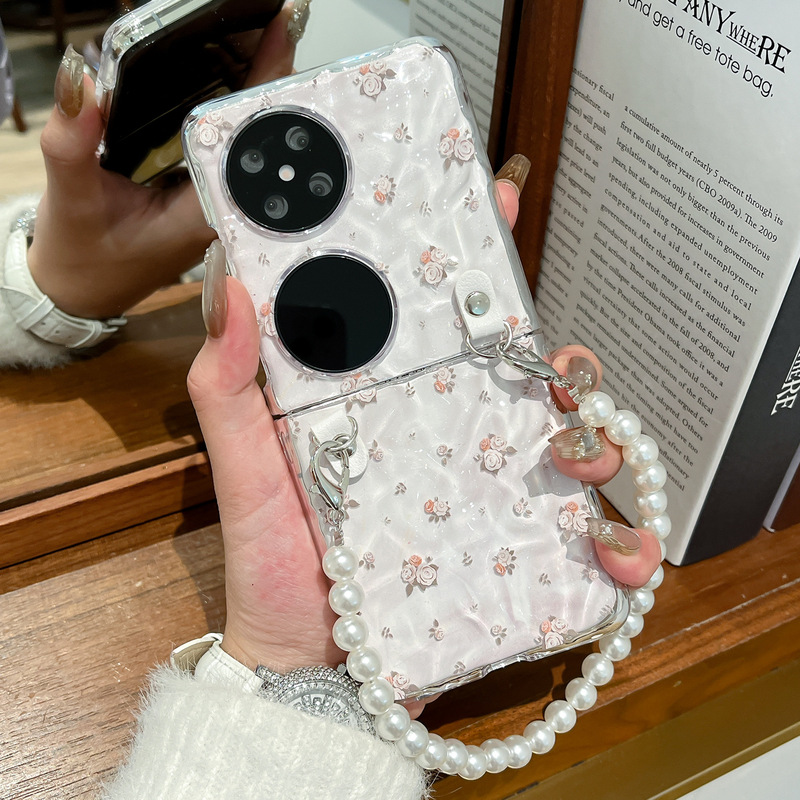 Huawei 社ポケット 2 携帯電話ケース水の波紋ローズポケット S 折りたたみスクリーンブレスレット女性の保護カバーに適しています|undefined