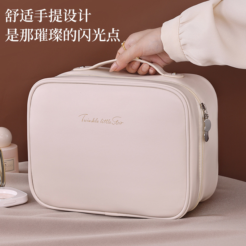 Transfronterizo 2024 nueva bolsa de maquillaje de alta calidad portátil de gran capacidad 3 en 1 bolsa de lavado de viaje de alta calidad