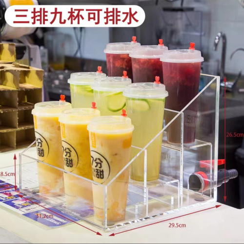 Acrylic display rack live stream rack, step-level snack, milk tea, beverage display rack, transparent display stand