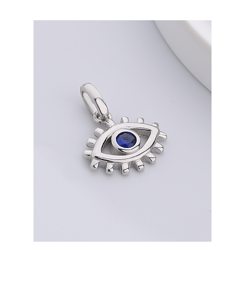 Fashion Eye Sterling Silver Plating Zircon Pendant Necklace 1 Piece