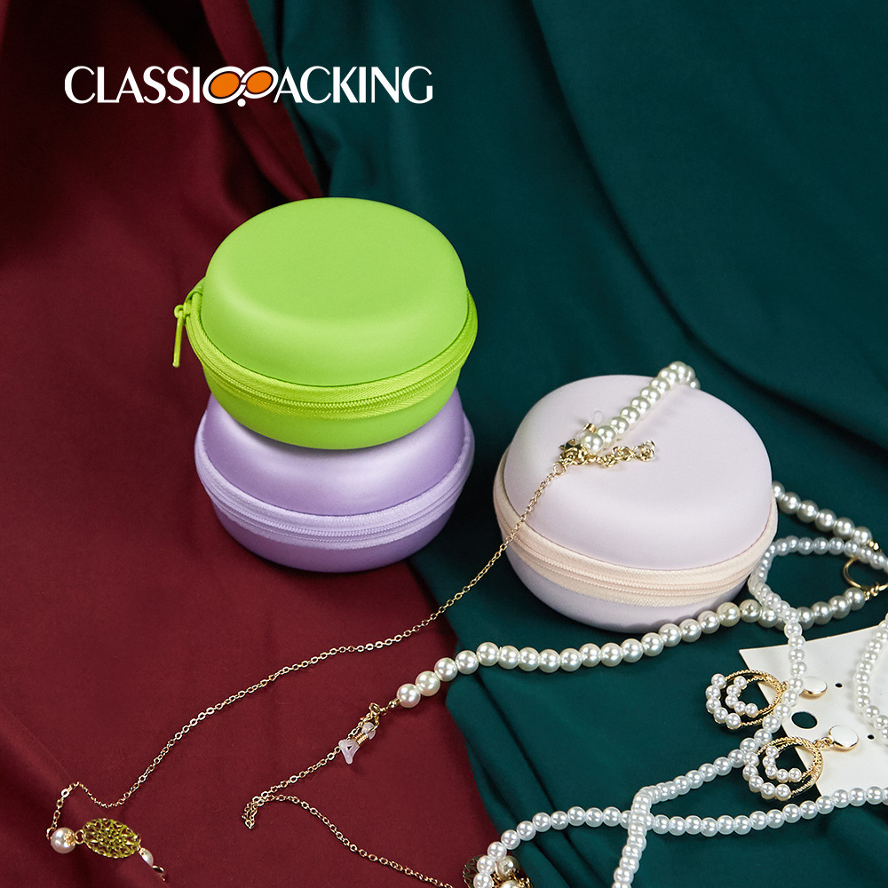 Joyero de suministro directo de fábrica Material de PU Caja de almacenamiento de joyería simple Bolsa de almacenamiento de collar de joyería portátil de viaje