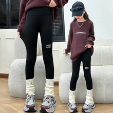 女童裤子批发秋冬款加厚薄绒鲨鱼裤修身百搭打底裤女孩弹力紧身裤