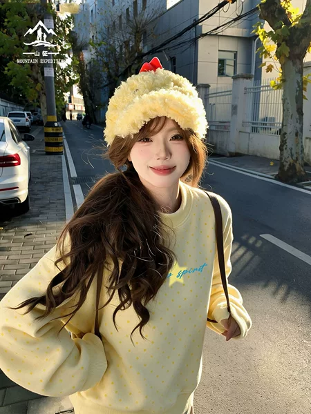 Women's Round Neck Sweatshirt 2026 New Autumn American College Style Super Stylish Casual Pullover Polka Dot Color-Block Top