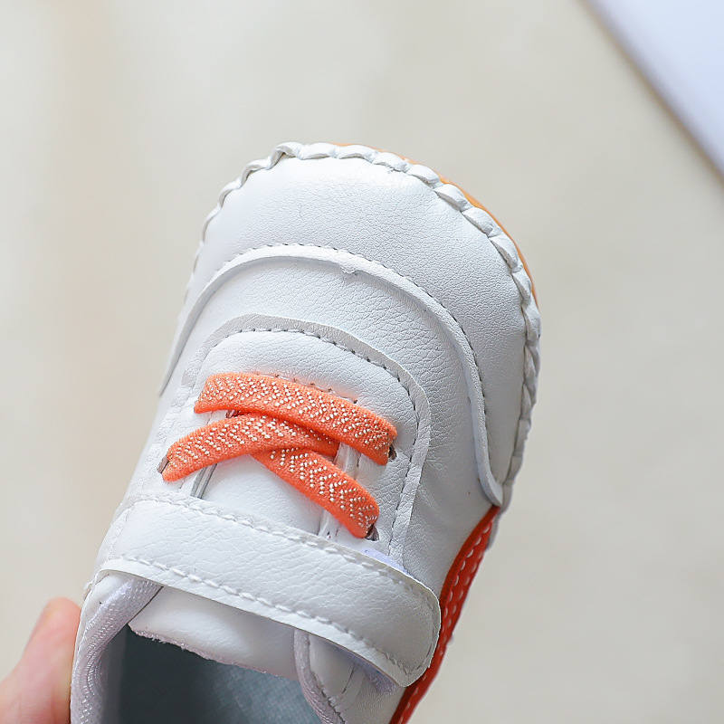 Primavera y otoño hombres y mujeres bebé suela de goma suave 0-1 años zapatos casuales bebé hombre antes del paso zapatos rayas antideslizantes transpirables suela suave