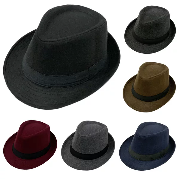 New Korean Style Top Hat, Fashionable British Jazz Hat, Retro Men's and Women's Same Style Black Top Hat, Woolen Trendy Hat
