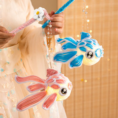 中秋節ランタン手作り diy 材料パッケージツイストスティック子供のポータブル漢服鯉金魚ランタン屋台卸売