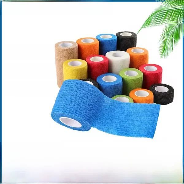 Natural Rubber Series Self-Adhesive Elastic Bandage, Solid Color, Easy to Tear, for Tattooing and Sports Finger Protection, Manufacturer of Elastic Bandages