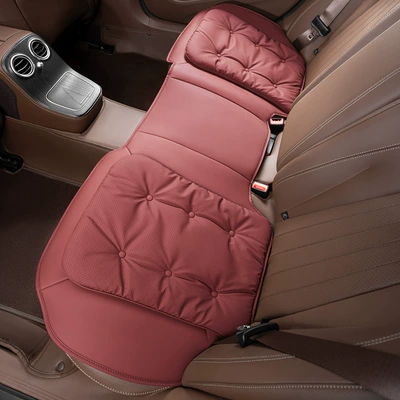 Seat cushion, seat cover Same Color as the Original Car - anti-fouling-leather-volcanic-red-three-seats-in-the-rear-row-anti-fouling-leather-seat-cushion