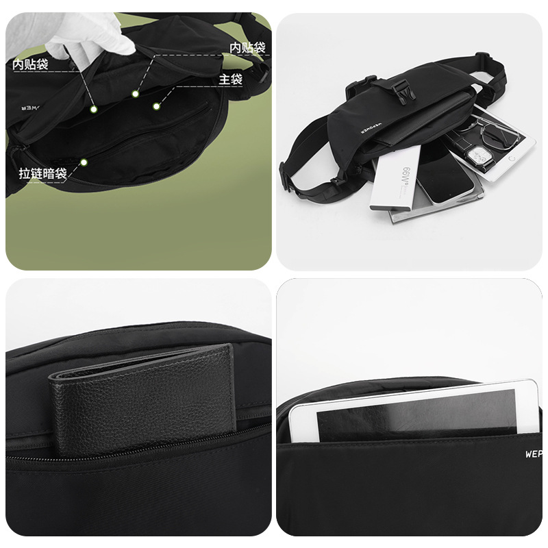 WEPOWER nueva bolsa de mensajero de viaje en la calle transfronteriza bolsa de mensajero de hombro de viaje bolso de pecho personalizado de moda
