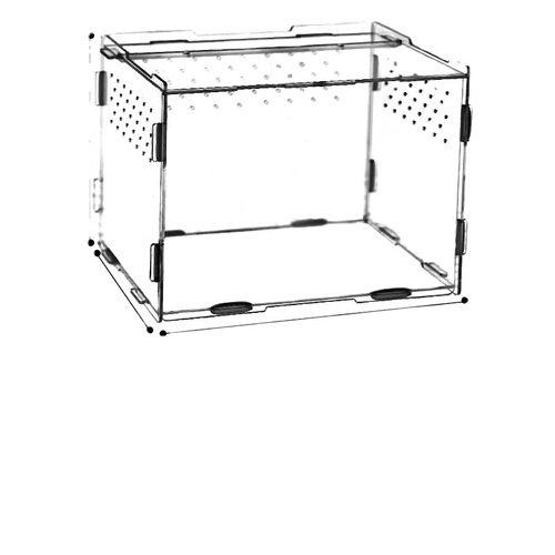 Acrylic reptile breeding box reptile box transparent spider lizard reptile pet box 30*20*20cm
