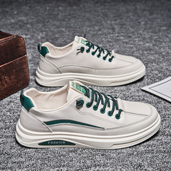 春夏季新款男鞋韓版男士運動休閒鞋PU皮學生小白鞋潮流學生板鞋男