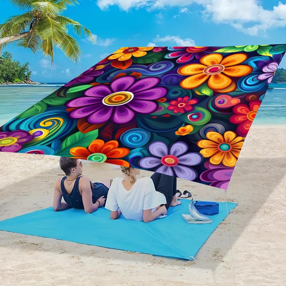 Cross-border camping sunshade tent - camping tarpaulin picnic ground cover. Portable outdoor camping tent