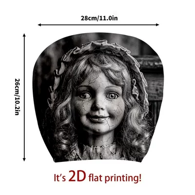 Universal seat cover – Evil Ghost Character Dark Style - 05-double-sided-printing-1pc-26cm28cm