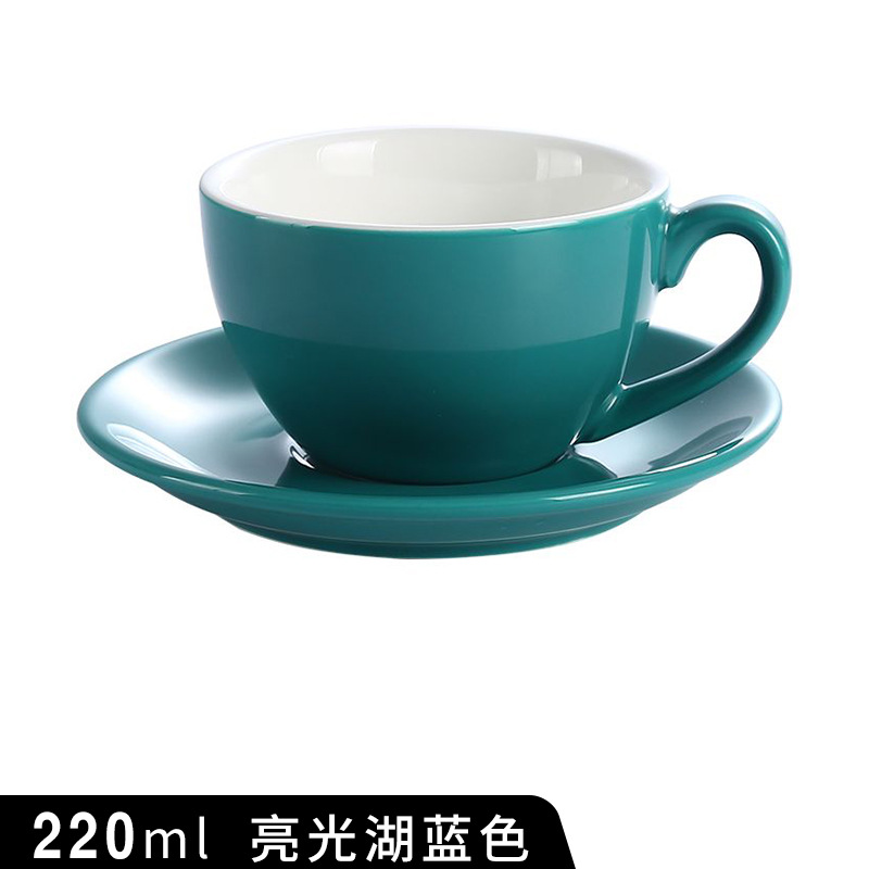 Taza de café de cerámica 220ml estilo europeo pequeño lujo capsicino Mocha taza italiana concentrada taza latte
