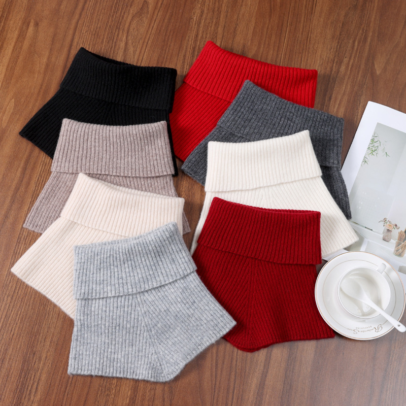 Winter Neck Warmer for Women, Knitted Elastic High-Neck Neck Warmer, Neck Scarf, High-Neck Fake Collar, Headband, Scarf