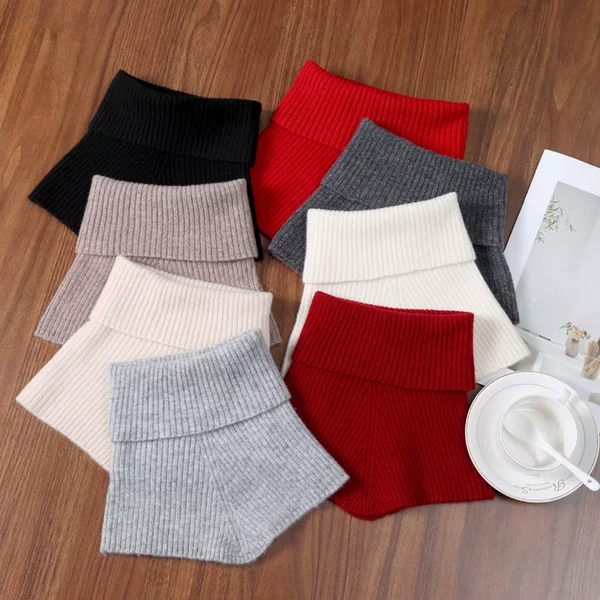 Winter Neck Warmer for Women, Knitted Elastic High-Neck Neck Warmer, Neck Scarf, High-Neck Fake Collar, Headband, Scarf