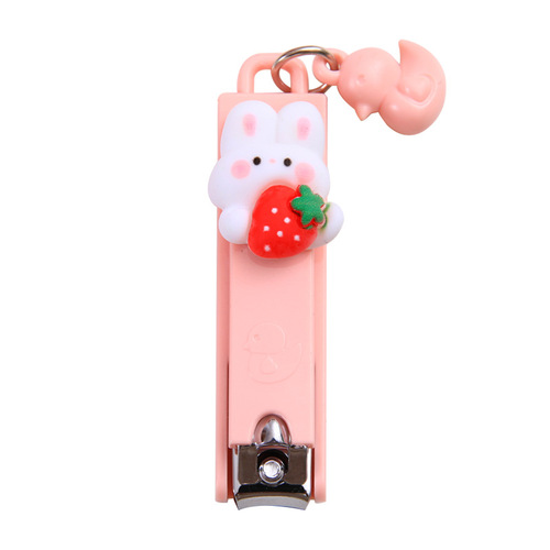 Cute cartoon duck pendant nail clipper portable single pack adult and child nail clipper girl heart nail clipper