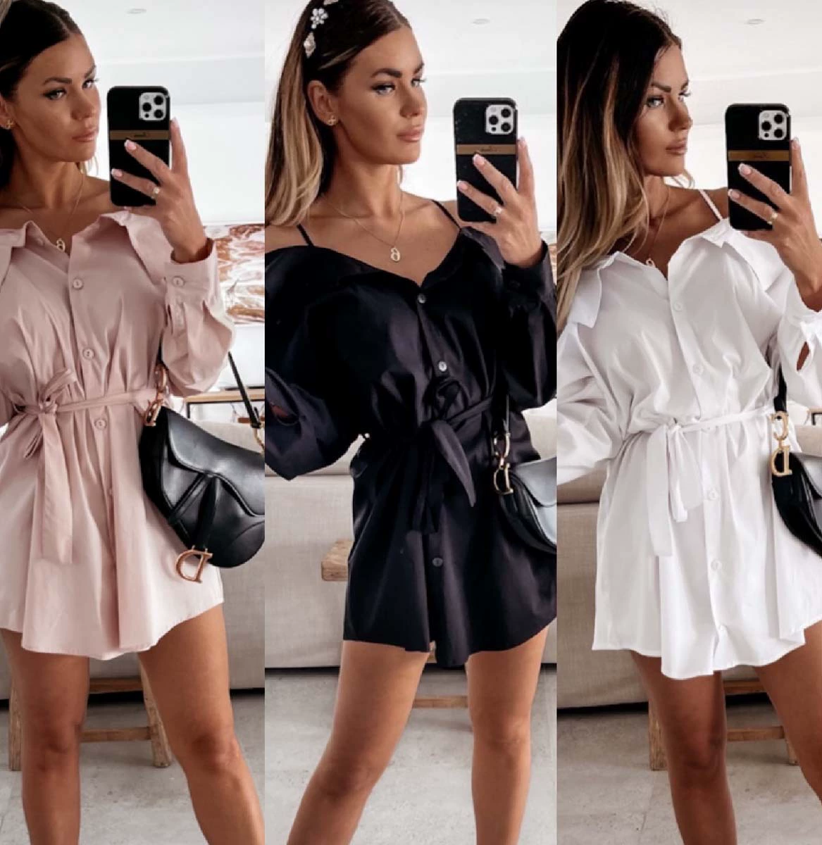 2021 Европа и США трансграничная независимая станция Amazon самое продаваное модное сексуальное платье-рубашка с подтяжками на плечах 020 #