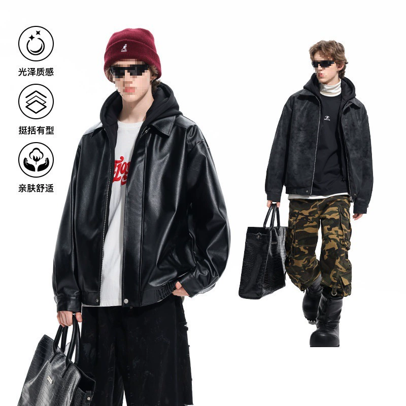 Демисезонная куртка, ретро-шляпа для отдыха для любимого, oversize, американский стиль